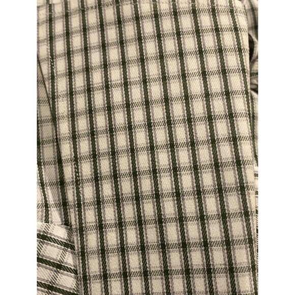 Ermenegildo Zegna Button Down Shirt Dark Green & Gray Plaid Size 42 / 16 1/2 - Picture 4 of 10